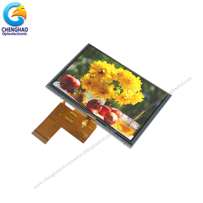 40 Pin Lcd Ekran 5 İnç 800*480 Çözünürlüklü Küçük LCD Dokunmatik Ekran