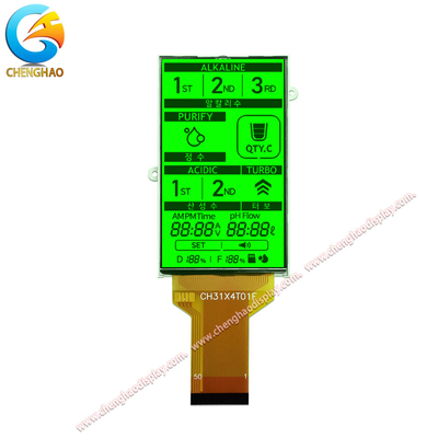 50 Pin Monochrome LCD Panel FPC 1/4 Duty 1/3 Bias Drive Yöntümü Yeşil Arkaplan Işığıyla