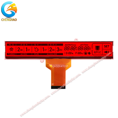 Transflektif TN Monochrome LCD Ekranı Kırmızı Arkaplan Işığı ile 4.8V Çalışma Voltajı