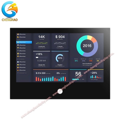 10.1 inç LCD dokunmatik ekran ekranı 1024x600 çözünürlüklü LVDS arayüzü ile