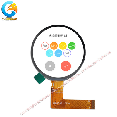 1.8 inç 25 pin IPS LCD Panel 360 * 360 Nokta Çözünürlüğü ile Bcaklight 4 Pcs Beyaz LED
