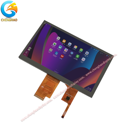 1024x600 Sıvı Kristal Ekran Paneli 300cd/m2 Parlaklık Kapasitif Dokunma ile 7 inç