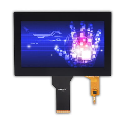 I2c Ctp 50 Pin TFT LCD Kapasitatif Dokunmatik Ekran Beyaz LED 24 Bit Rgb